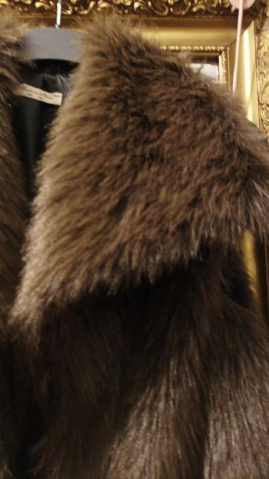 Kamizelka damska ze sztucznego futerka, czekolada.