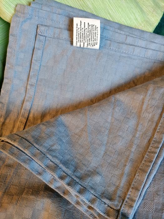 Bawełniany niebieski obrus hemtex duży