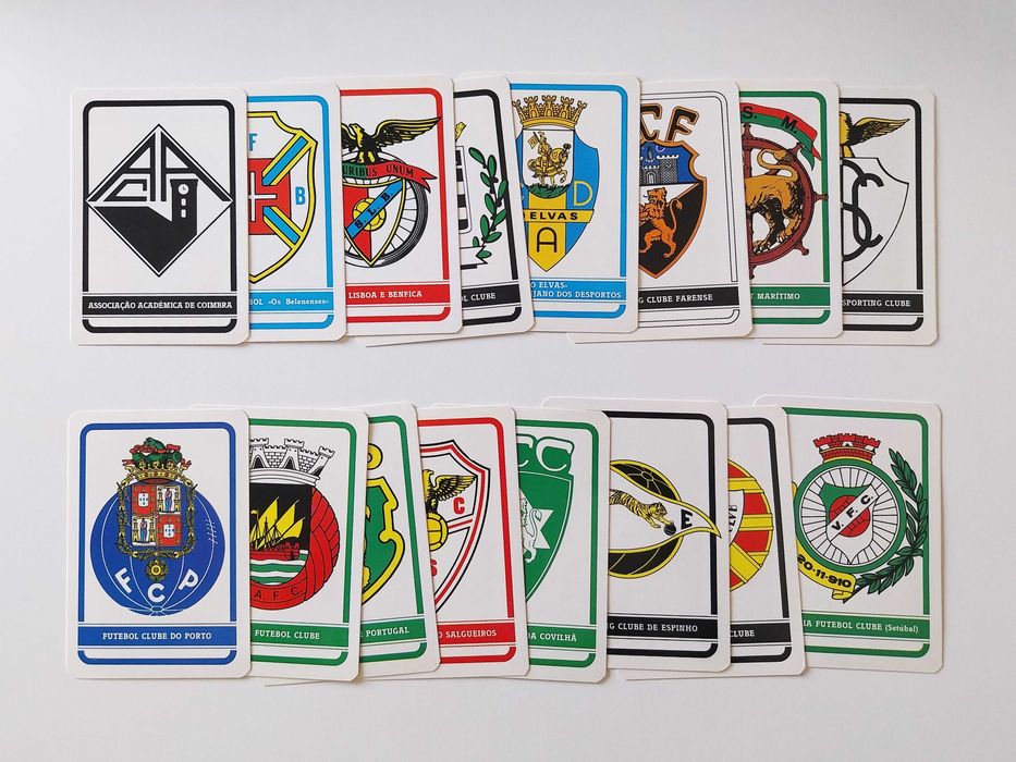 16 calendários EMBLEMAS de CLUBES de PORTUGAL 1988 | futebol