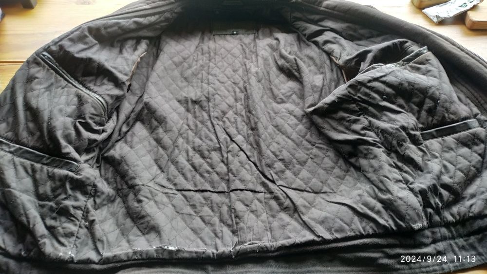 Casaco tipo motard de pele de búfalo genuíno M