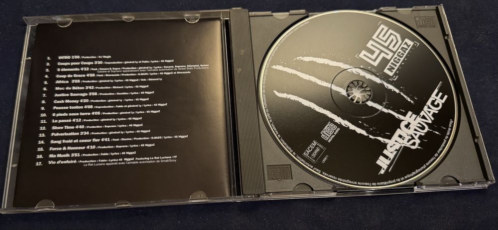 45 NIGGAZ - Justice Sauvage cd ( rap francuski )