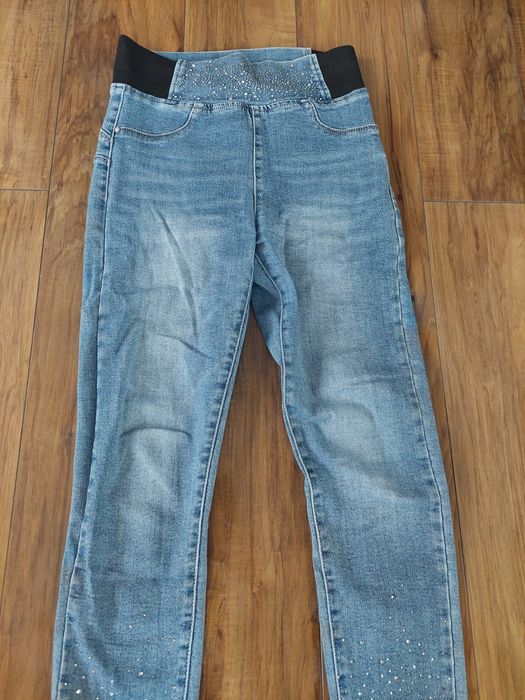 Spodnie jeans cekiny