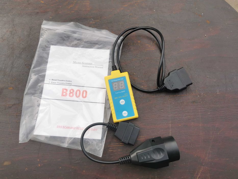 Tester diagnostyczny BMW B800 SRS RESET Airbag OBD2 + 20 PIN kasowanie poduszek