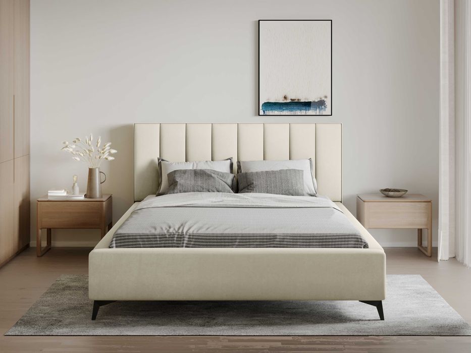 Łóżko Sypialniane z pojemnikiem + stelaż metalowy Berlin PRODUCENT