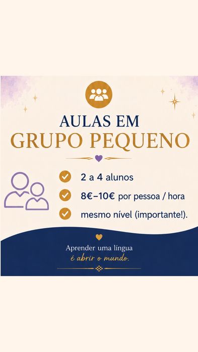 Aulas de francês e alemão