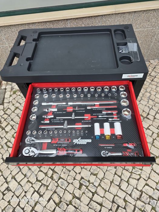 Carrinho de ferramentas 6 gavetas 4 completas novo