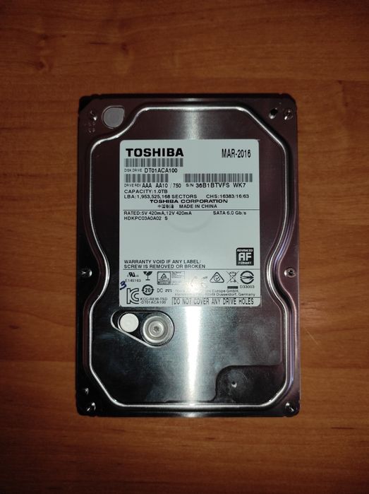 hdd toshiba 1tb - купить комплектующие для ПК - Цена на OLX.ua