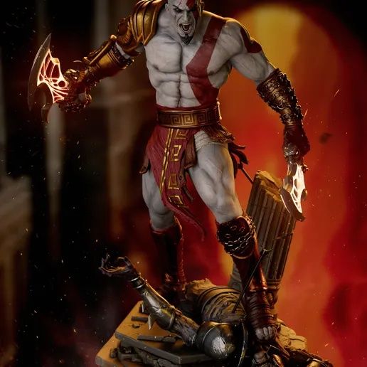Figurka 3D Kratos – Fan Art, druk 16K