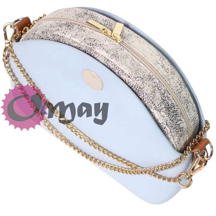 Beżowy organizer do OBAG MOON LIGHT hummus ZŁOTO 2kieszenie wkład OMAY