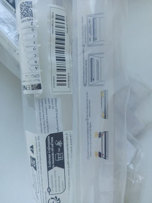 Lampka LED USB na magnes biały ciepły 5szt