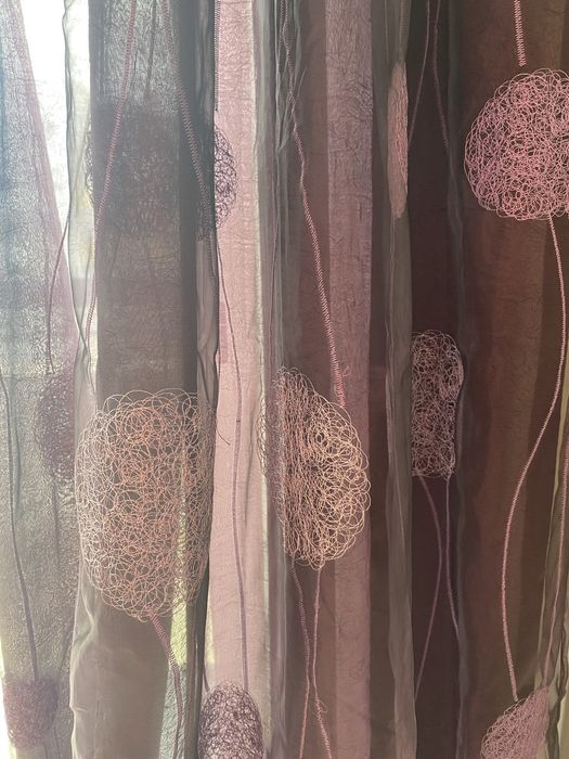 Conjunto de 4 cortinados em tom berigela