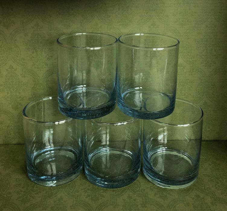 Szklanki Zara Home ręcznie wykonane niebieskie niebieski 5 sztuk