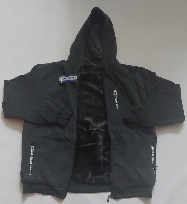 BLUZA MĘSKA Ocieplana futerkiem kieszenie na zamek Dunauone r. 4XL-130