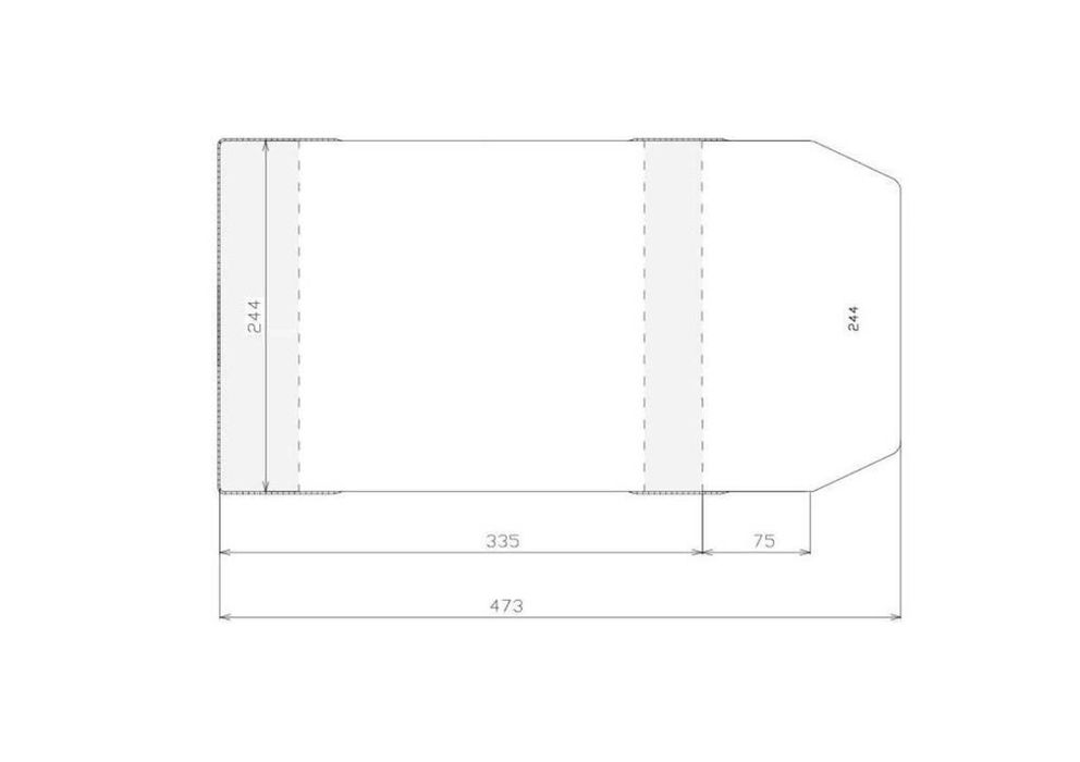Okładka regulowana 244x410mm (50szt) Sztapel folia,252x479 mm