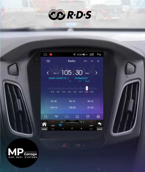 Ford Focus MK3 2011 - 2018 Nawigacja Android Tesla CarPlay/AA LTE Qled