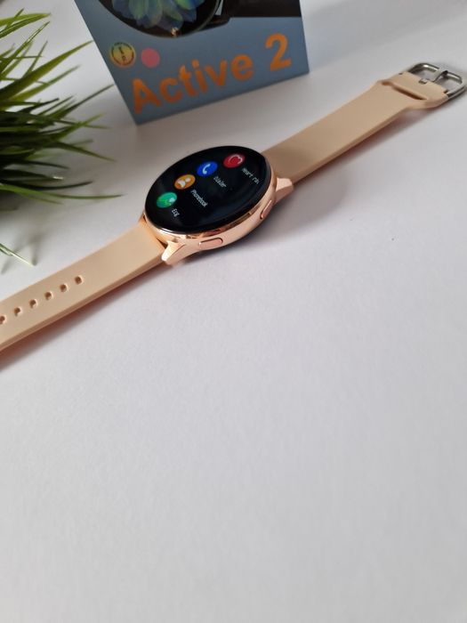 Smartwatch active 2, komplet, amoled, złoty