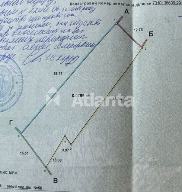 Земельна ділянка 7,99 сот. вул.Генічевська, Кемпінг, Калічанка