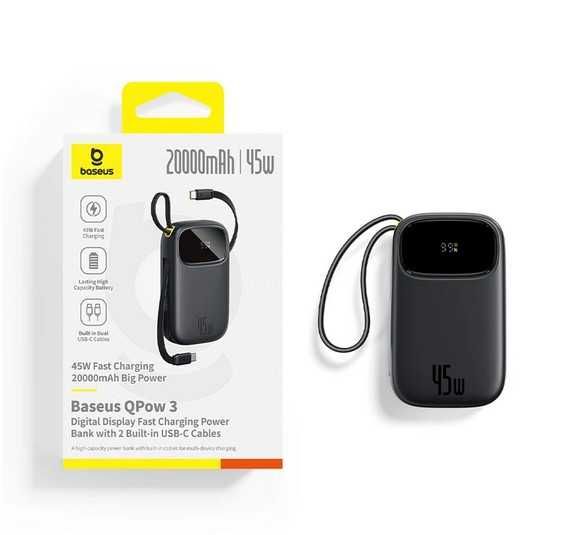 Повербанк Baseus QPow 3 EnerFill FC31 на 20000 45W з кабелем ip/адройд
