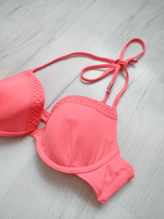 komplet H&M bikini 36 S 80B łososiowy
