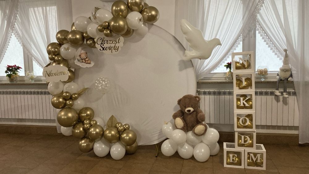 Ścianka balonowa do zdjęć na Chrzciny,komunie,urodziny na każdą okazje