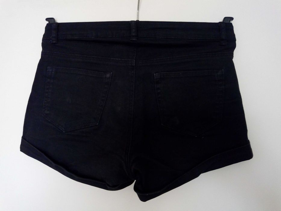 Krótkie spodenki jeans czarne - H&M - rozm.14