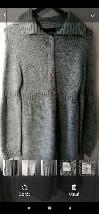Długi sweter, płaszczyk