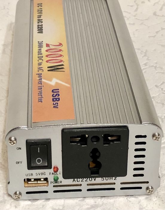 Авто инвертор преобразователь напряжения UKC 12V-220V RCP 2000W