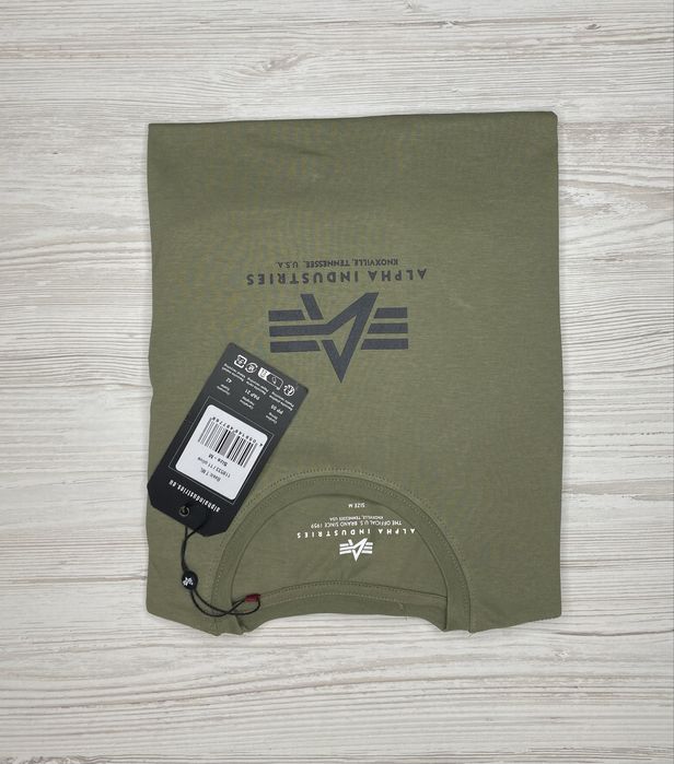 Футболка Alpha Industries оливкова оригінал