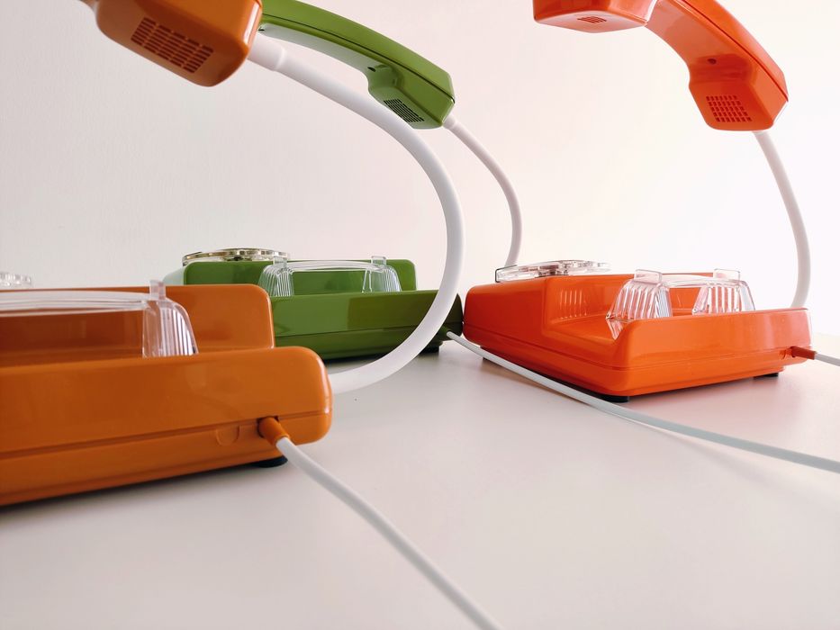 Lampka z telefonu, telefon prl,  rwt tulipan, vintage, retro