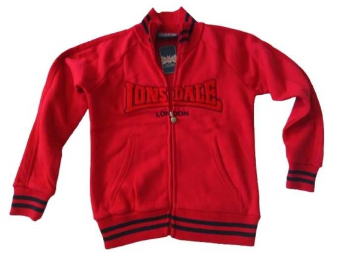 Bluza czerwona bez kaptura Lonsdale London roz.S/M– oryginał z UK