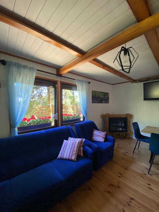 Domek nad jeziorem Łąkie sauna jacuzzi  prywatny pomost