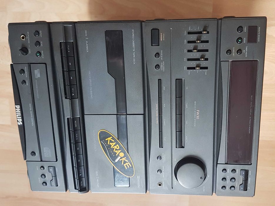 zabytkowy system audio Philips FW30 z lat 90-tych