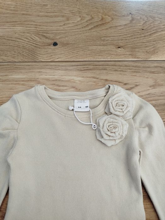 Лонгслів  Zara у рубчик для дівчинки