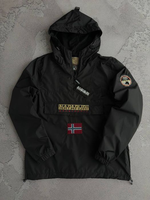 Чоловіча Вітрівка-Анорак Napapijri | Водовідштовхуюча | Чорна | S–3XL