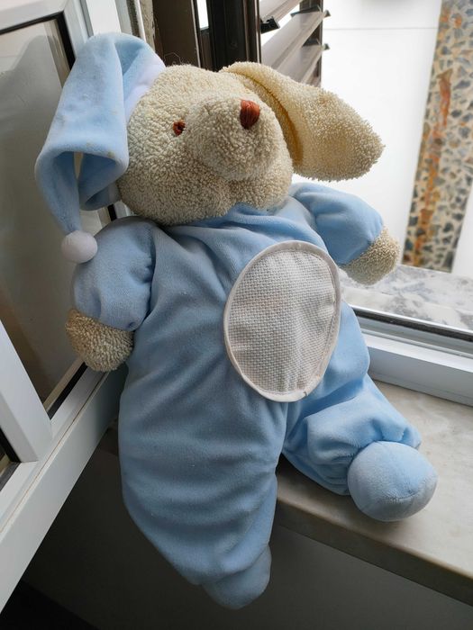 Urso peluche p/guardar fraldas do bébé nas saídas de casa(A 40x27)