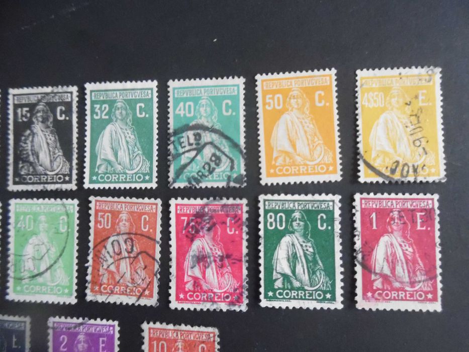 Selos Portugal - Lote de CERES novos e usados c/ bons valores filatélicos