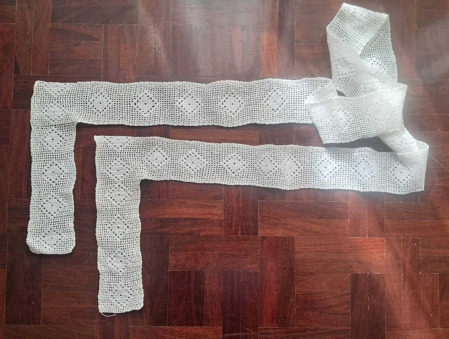 Renda em Crochet Manual para Lençol