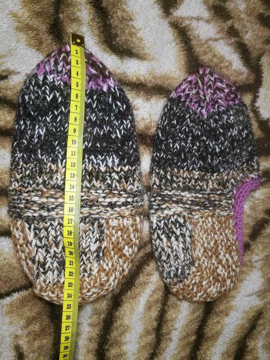 вязаные шерстяные чешки тапочки носки следки