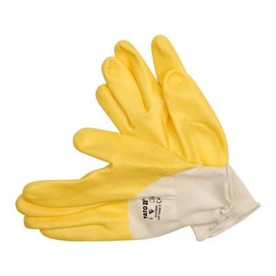 Rękawice powlekane gumą żółte 10" Yato