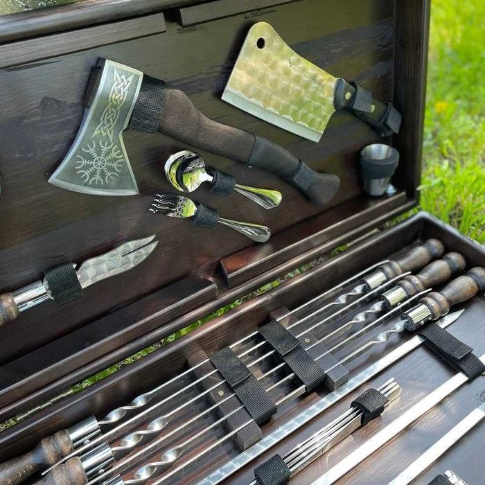 Набір шампурів Тур 2.0 BS17/1 з сумкою Набор для шашлыка в кейсе