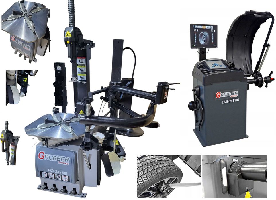 Zestaw Montażownica grubber GR900LT.NN-230V ramie+ Wyważarka EM905