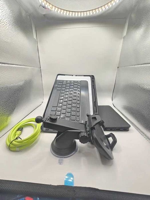 Zestaw elektronika klawiatura bluetooth + uchwyt + etui + kabel
