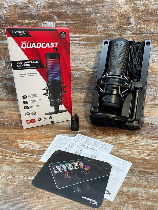 Стримерский игровой конденсаторный USB-микрофон HyperX QuadCast S
