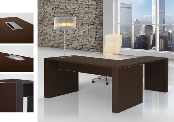 Secretária Taxus 1600x800x750mm Melamina para Escritório Novo