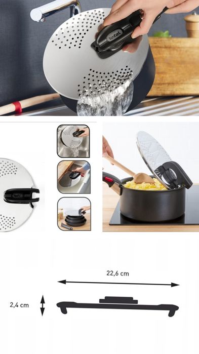 TEFAL INGENIO pokrywka do garnków ściekowa 14-20 CM 162574