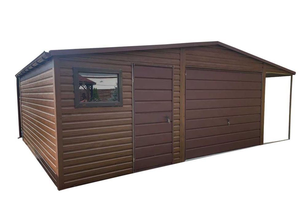 Garaż Blaszany z wiatką 7x5m CAŁA POLSKA