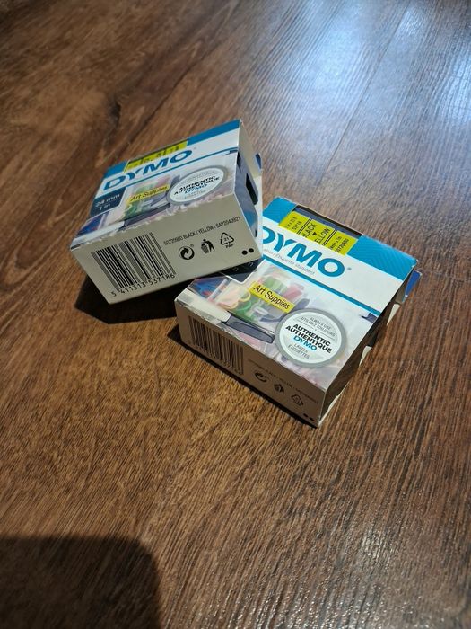 2x Taśma DYMO D1 24mm Czarny na Żółtym (53718) – Oryginał
