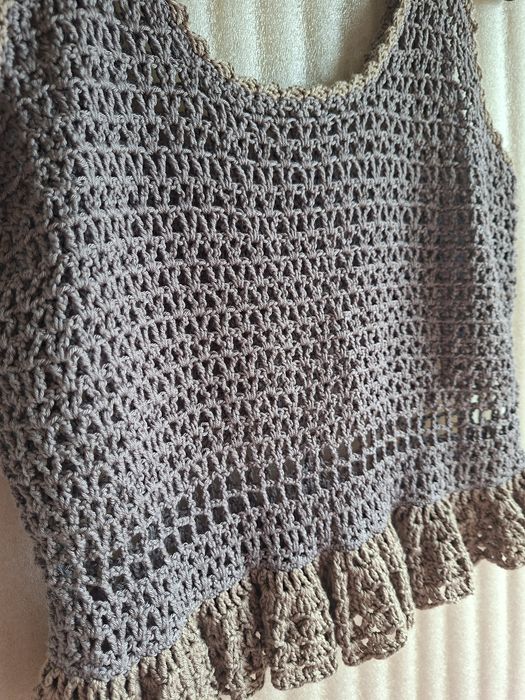 Ręcznie robiony top croptop M 38 L 40