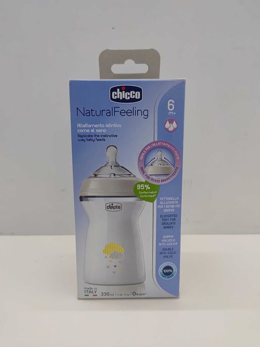 Chicco _NaturalFeeling Butelka plastikowa 330ml ze smoczkiem  (B393)