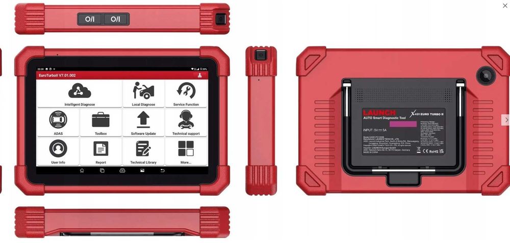 LAUNCH X-431 EURO TURBO II Tester Diagnostyczny CAN FD 128GB Certyfikat